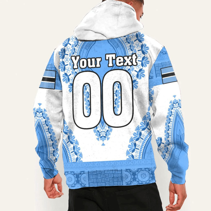 Botswana - White Version Hoodie Vintage African Dashiki, African Hoodie For Men Women