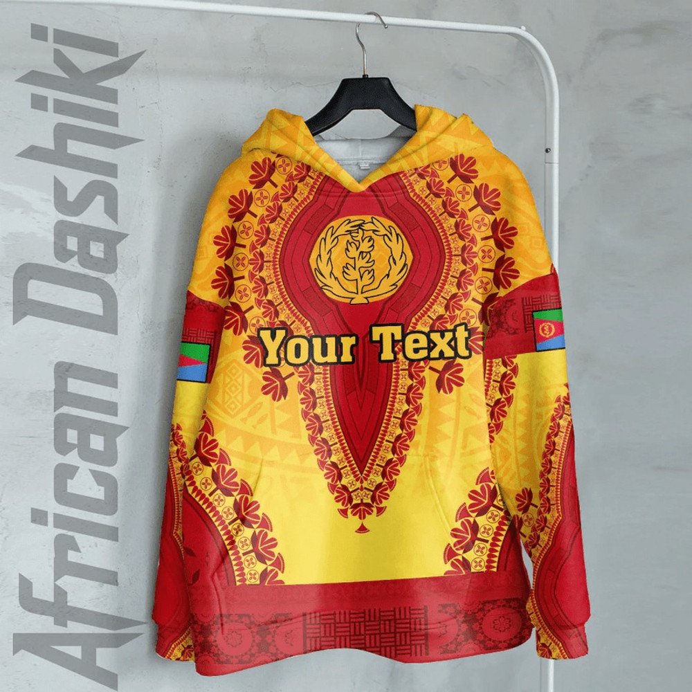 Eritrea - Yellow Version Hoodie Vintage African Dashiki, African Hoodie For Men Women