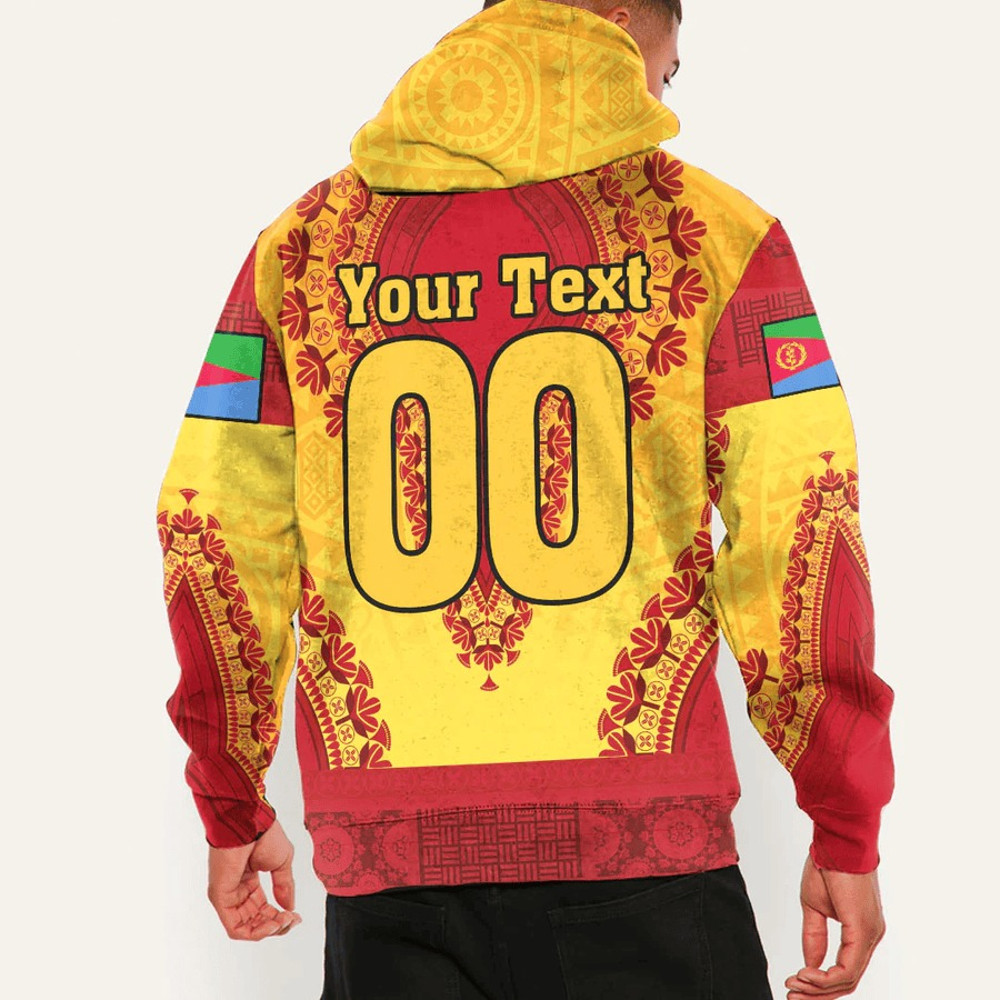 Eritrea - Yellow Version Hoodie Vintage African Dashiki, African Hoodie For Men Women