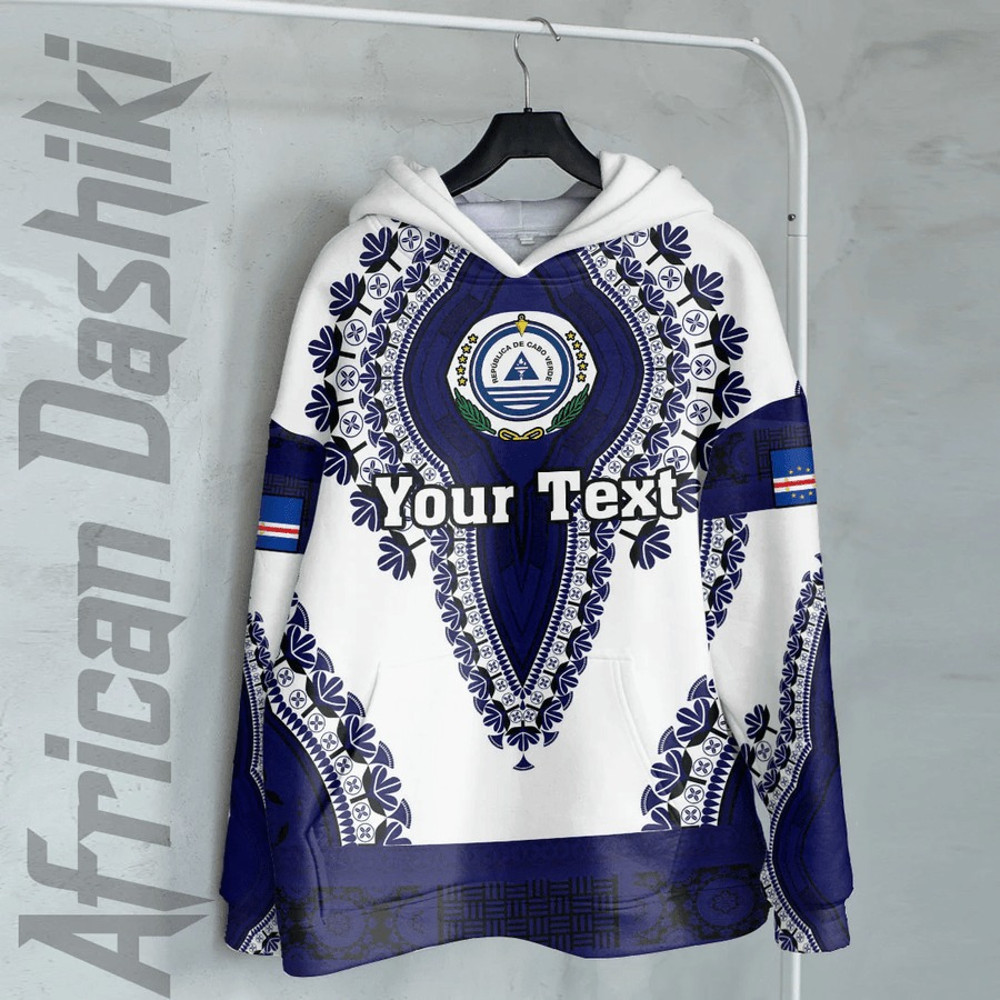 Cape Verde - White Version Hoodie Vintage African Dashiki, African Hoodie For Men Women