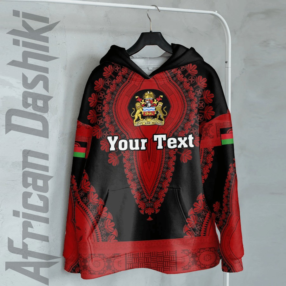 Malawi - Black Version Hoodie Vintage African Dashiki, African Hoodie For Men Women