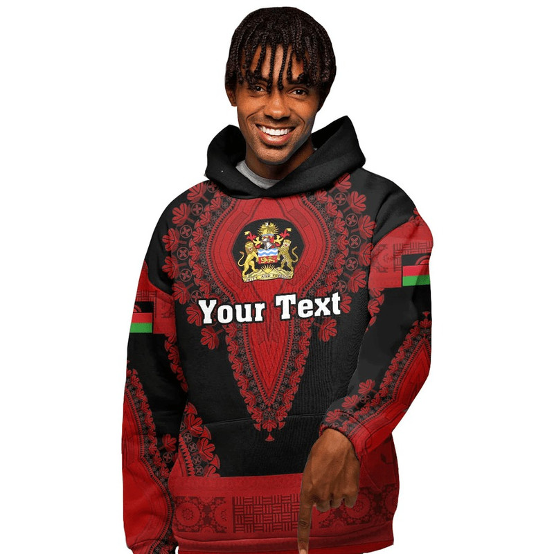 Malawi - Black Version Hoodie Vintage African Dashiki, African Hoodie For Men Women