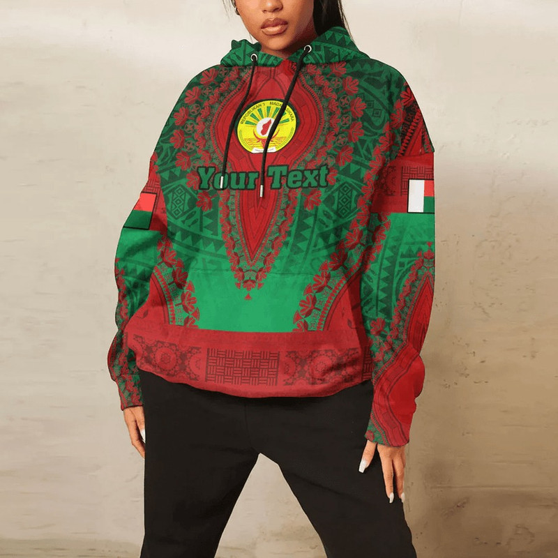 Madagascar - Green Version Hoodie Vintage African Dashiki, African Hoodie For Men Women