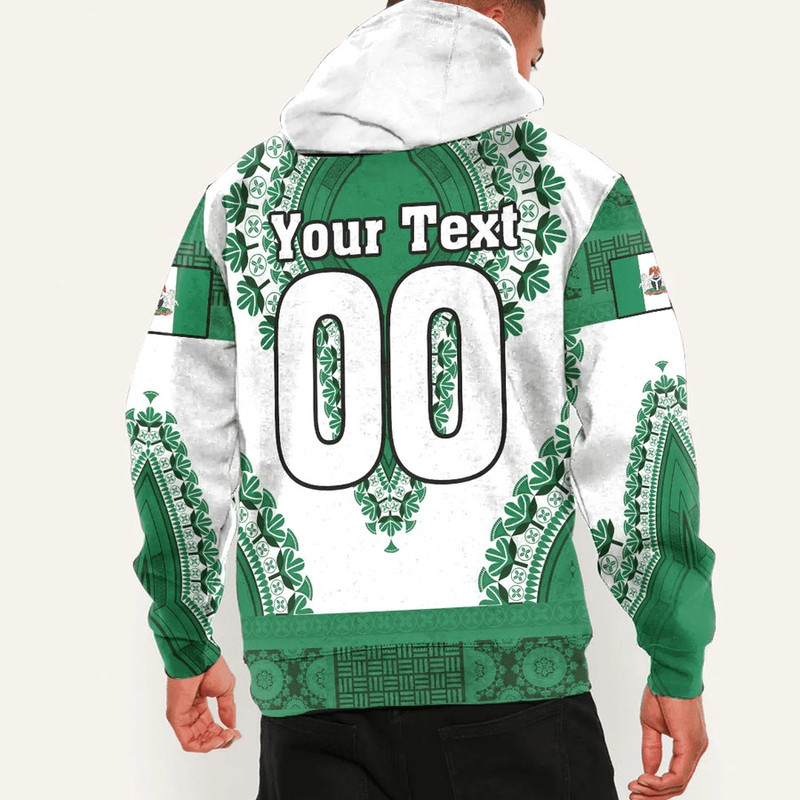 Nigeria - White Version Hoodie Vintage African Dashiki, African Hoodie For Men Women
