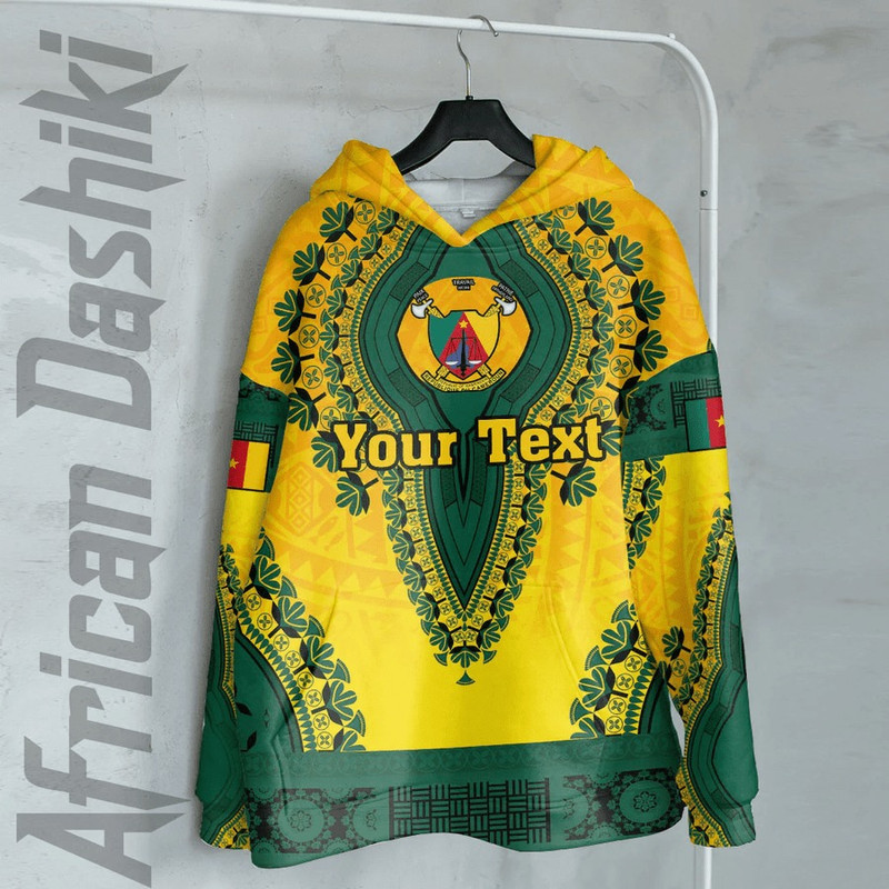 Cameroon - Yellow Version Hoodie Vintage African Dashiki, African Hoodie For Men Women