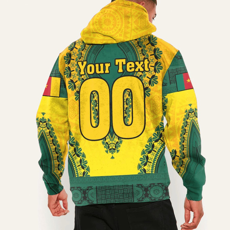 Cameroon - Yellow Version Hoodie Vintage African Dashiki, African Hoodie For Men Women
