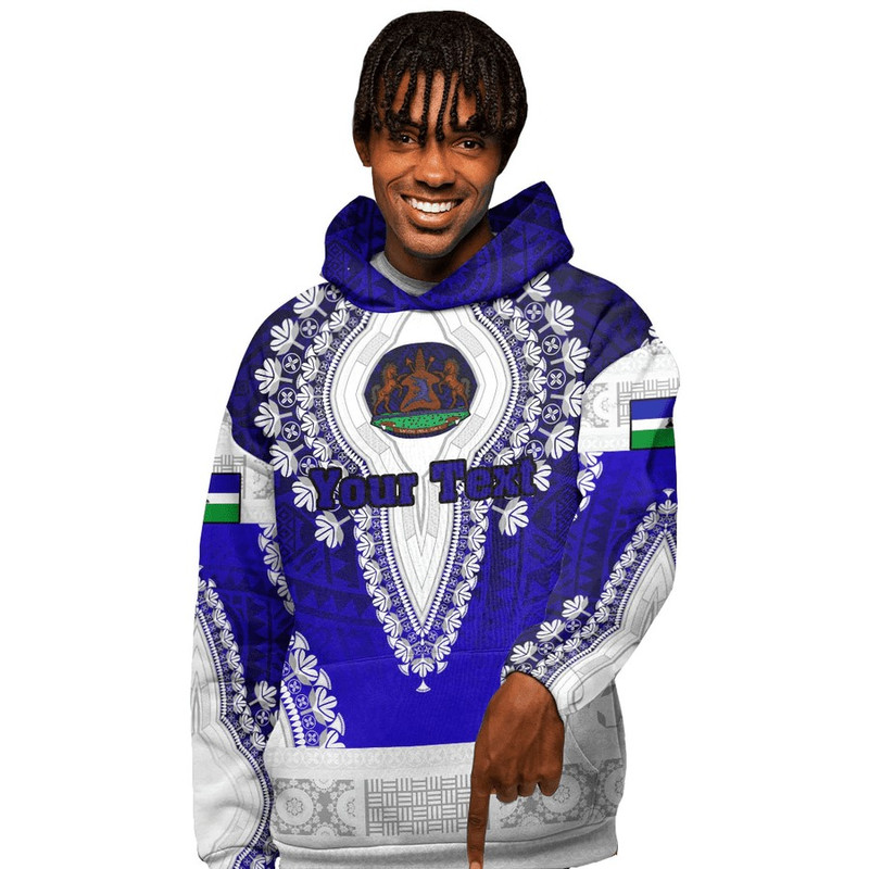Lesotho Hoodie Vintage African Dashiki, African Hoodie For Men Women