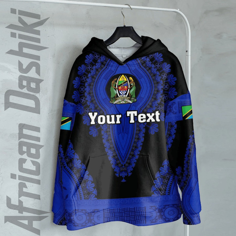 Tanzania - Black Version Hoodie Vintage African Dashiki, African Hoodie For Men Women