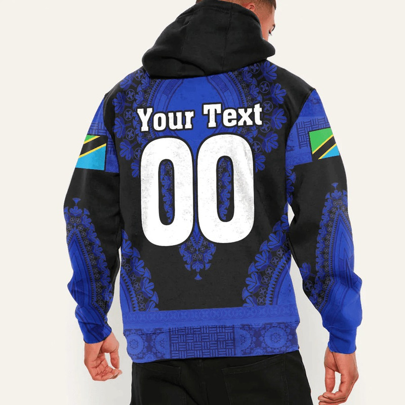 Tanzania - Black Version Hoodie Vintage African Dashiki, African Hoodie For Men Women