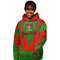 Zambia - Red Version Hoodie Vintage African Dashiki, African Hoodie For Men Women
