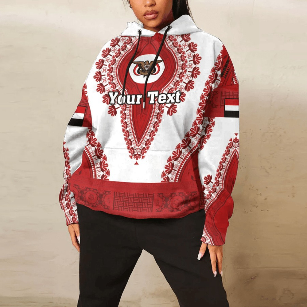 Yemen - White Version Hoodie Vintage African Dashiki, African Hoodie For Men Women