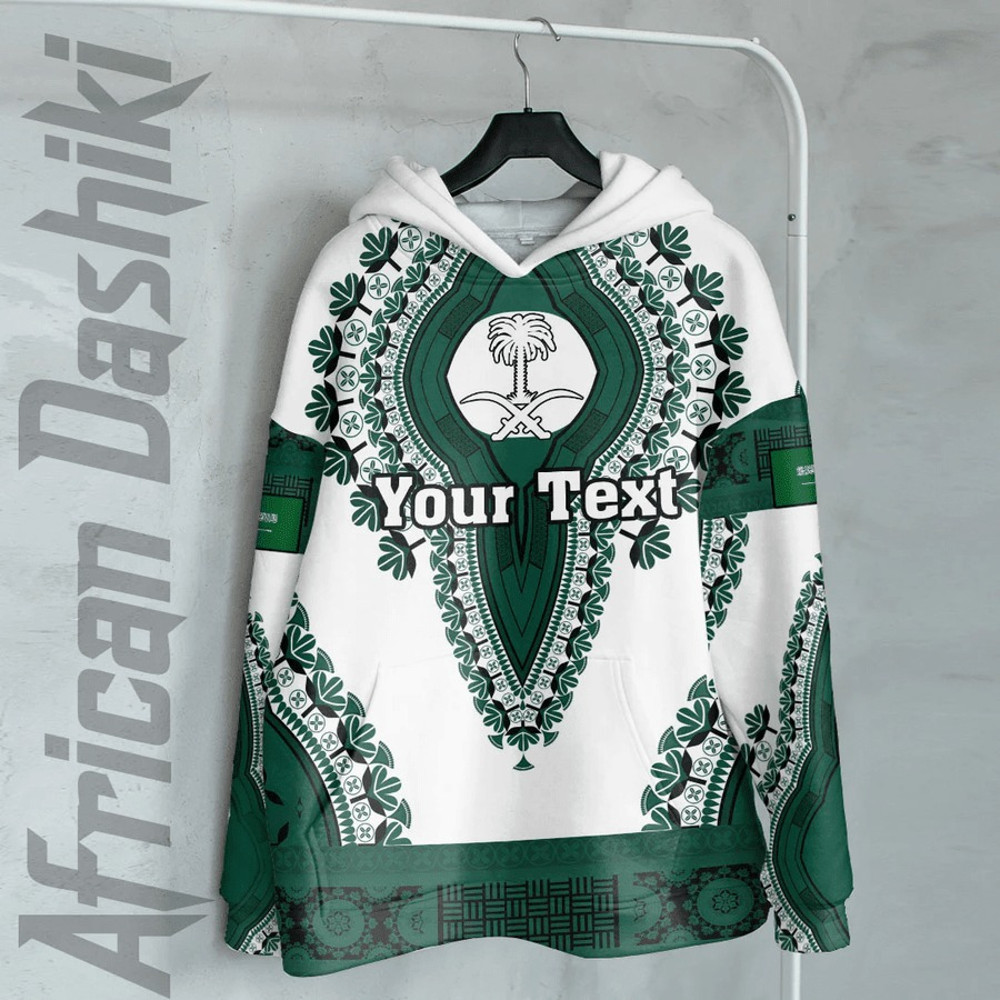Saudi Arabia - White Version Hoodie Vintage African Dashiki, African Hoodie For Men Women