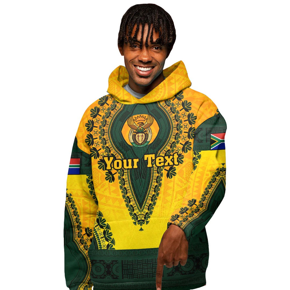 South Africa - Yellow Version Hoodie Vintage African Dashiki, African Hoodie For Men Women