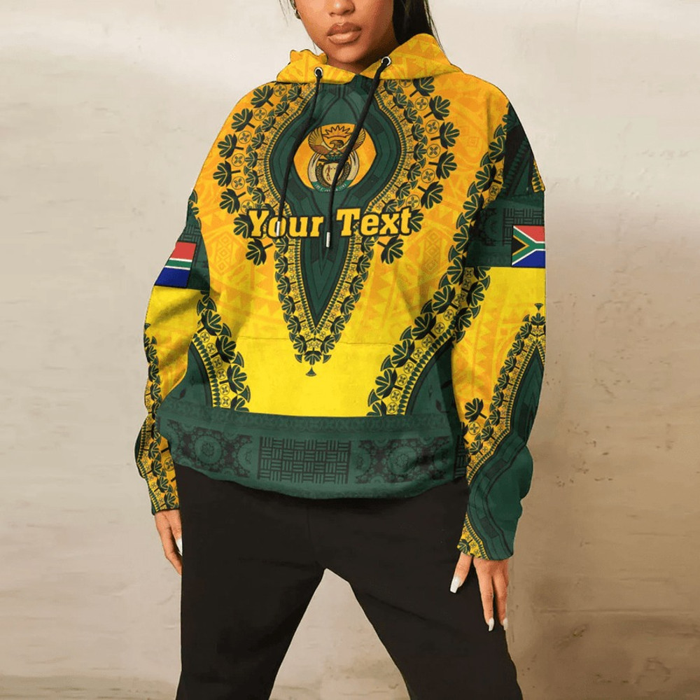 South Africa - Yellow Version Hoodie Vintage African Dashiki, African Hoodie For Men Women