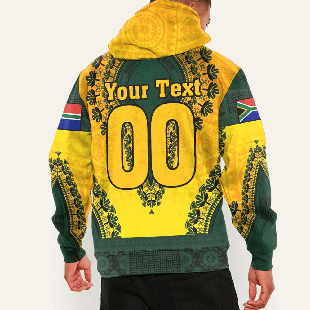 South Africa - Yellow Version Hoodie Vintage African Dashiki, African Hoodie For Men Women