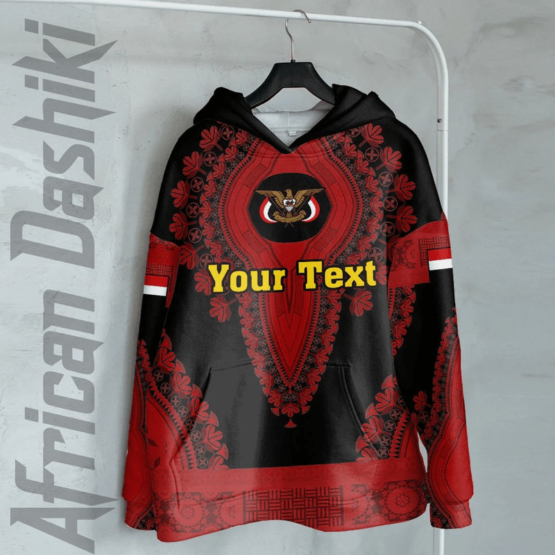 Yemen - Black Version Hoodie Vintage African Dashiki, African Hoodie For Men Women