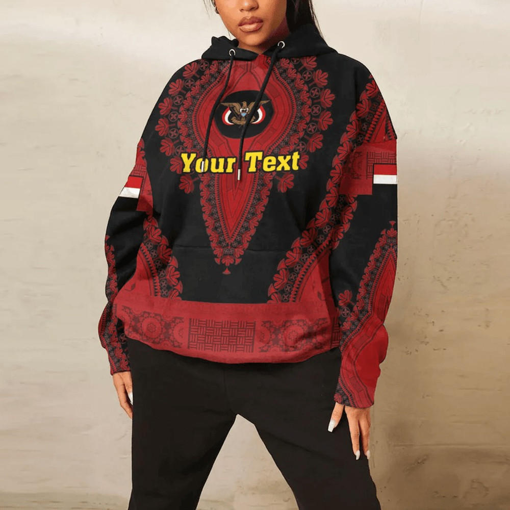 Yemen - Black Version Hoodie Vintage African Dashiki, African Hoodie For Men Women