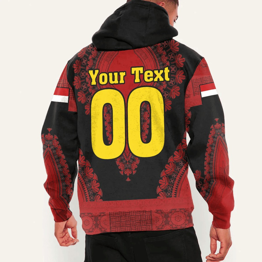 Yemen - Black Version Hoodie Vintage African Dashiki, African Hoodie For Men Women