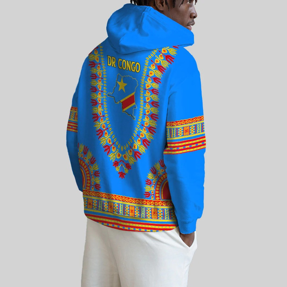 DR Congo Traditional Dashiki, African Hoodie For Men Women