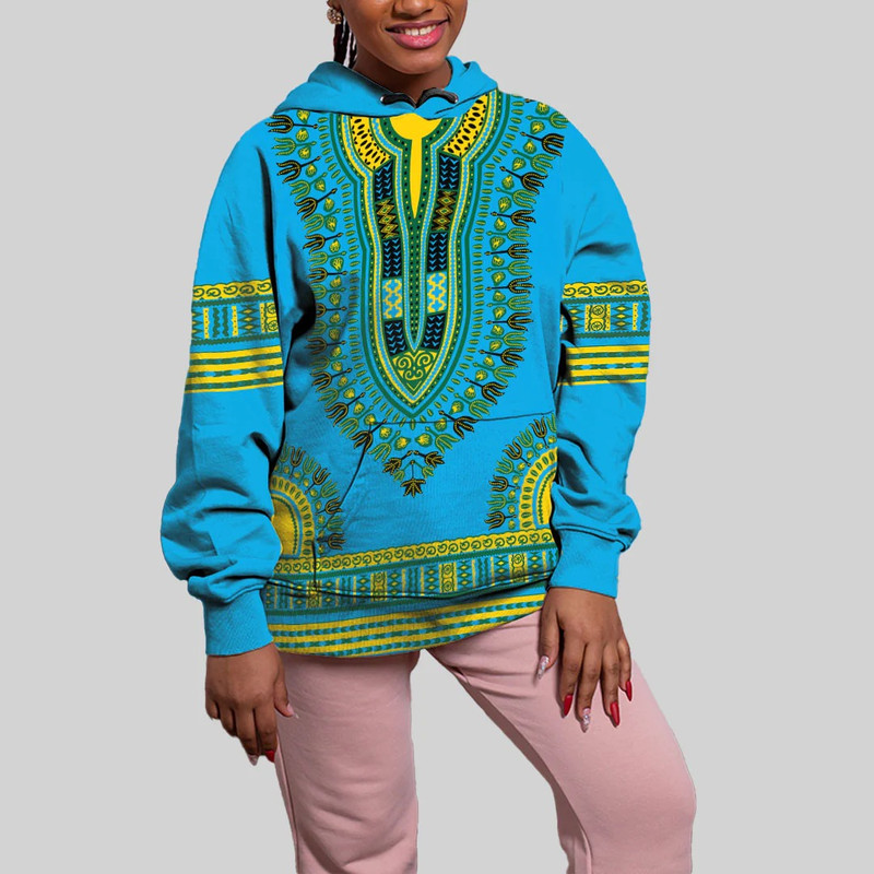 Rwanda Traditional Dashiki, African Hoodie For Men Women