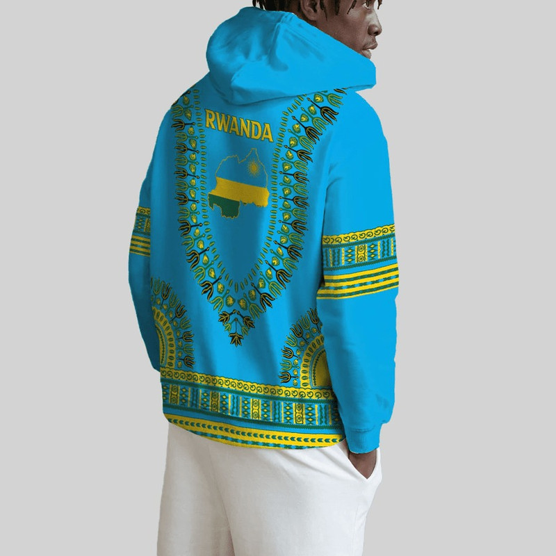 Rwanda Traditional Dashiki, African Hoodie For Men Women