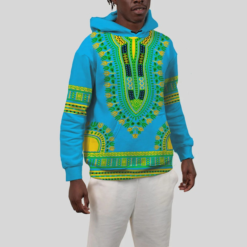 Tanzania Traditional Dashiki Hoodie, African Hoodie For Men Women