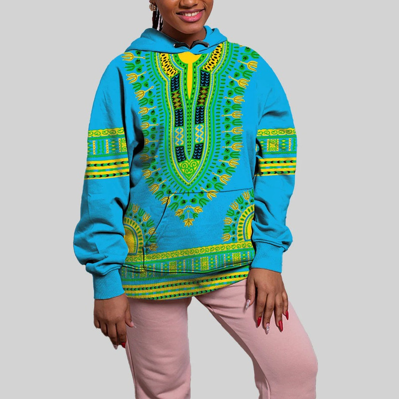 Tanzania Traditional Dashiki Hoodie, African Hoodie For Men Women