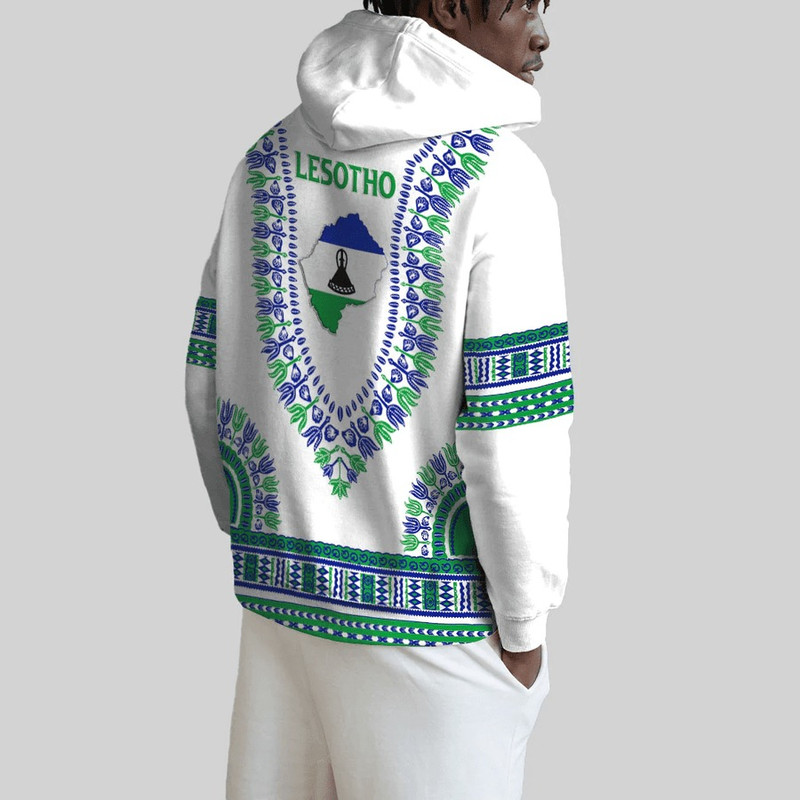 Lesotho Traditional Dashiki Hoodie, African Hoodie For Men Women