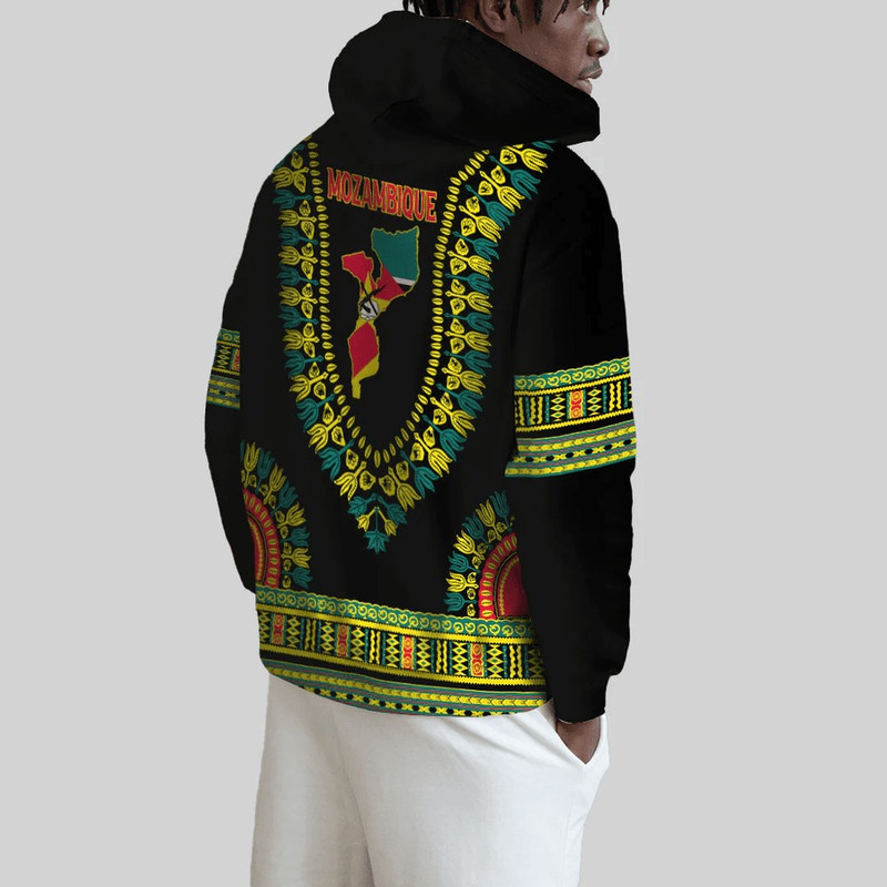 Mozambique Traditional Dashiki Hoodie, African Hoodie For Men Women