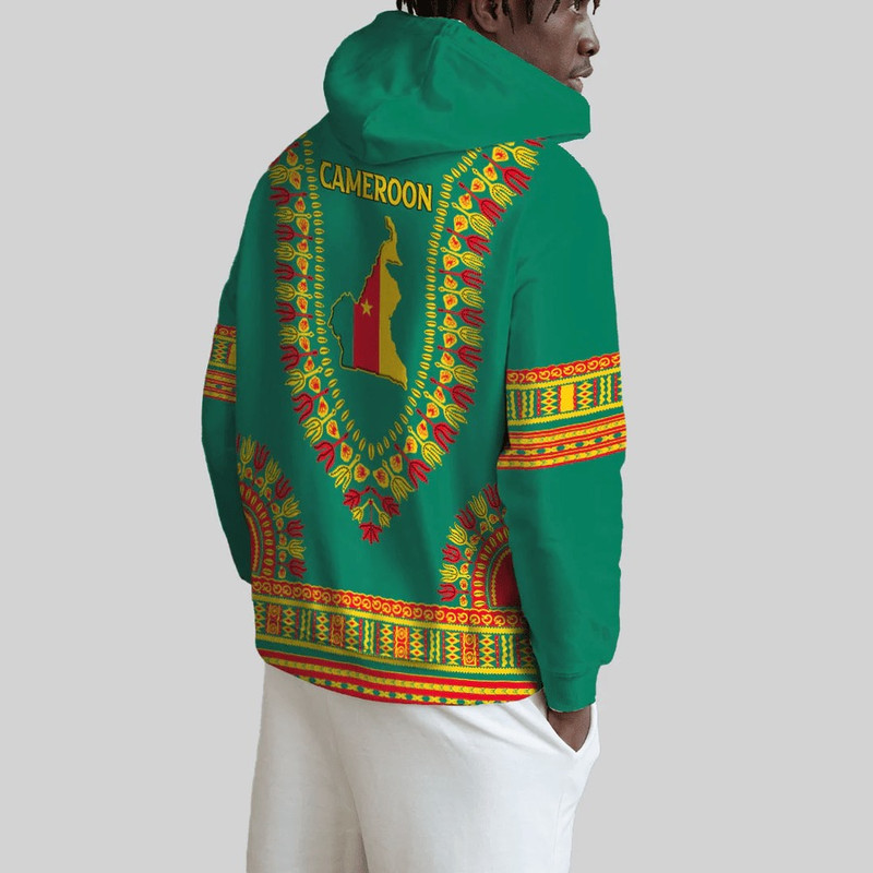 Cameroon Traditional Dashiki Hoodie, African Hoodie For Men Women