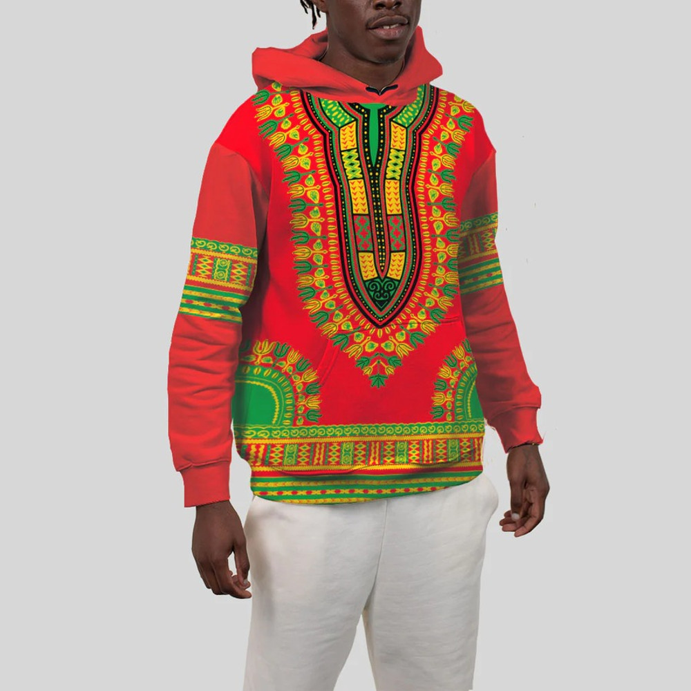 Burkina Faso Traditional Dashiki Hoodie, African Hoodie For Men Women