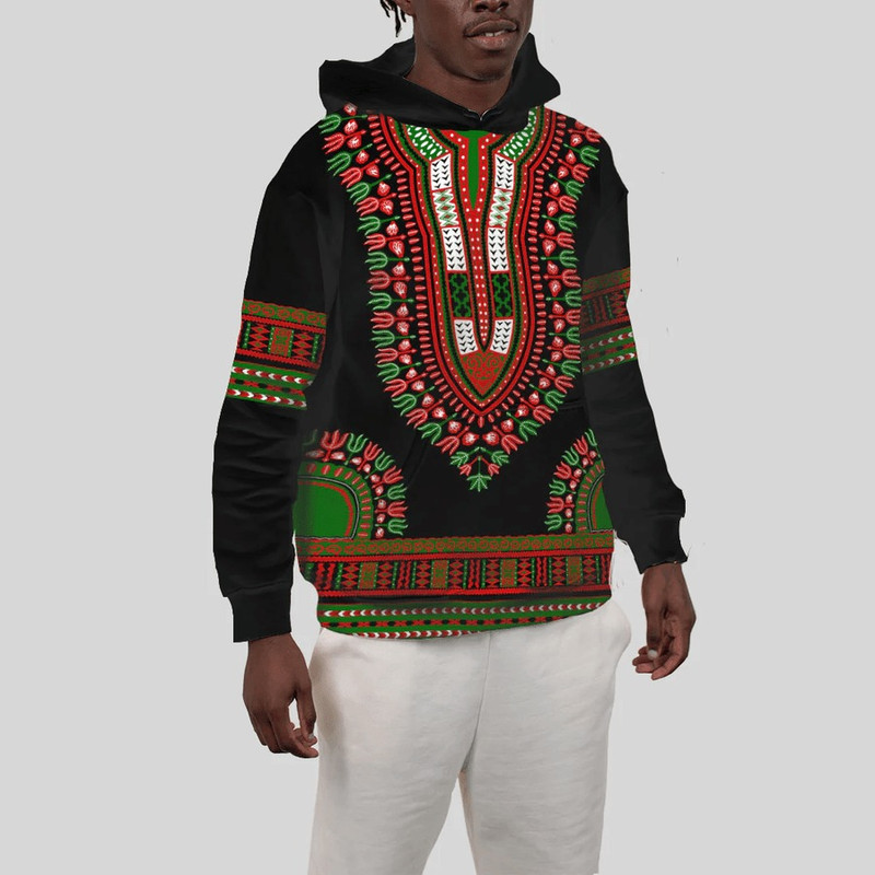 Kenya Traditional Dashiki Hoodie, African Hoodie For Men Women