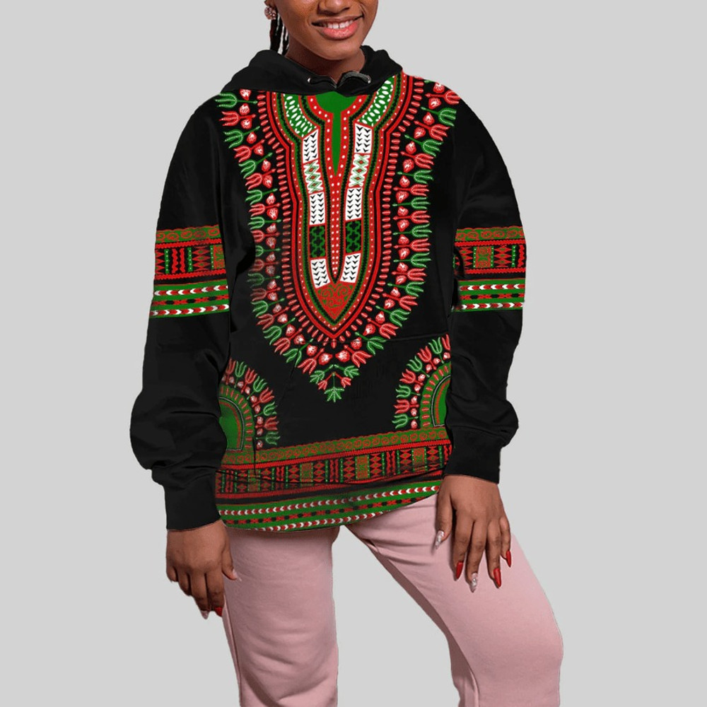Kenya Traditional Dashiki Hoodie, African Hoodie For Men Women