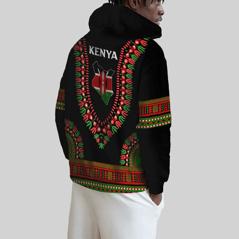 Kenya Traditional Dashiki Hoodie, African Hoodie For Men Women