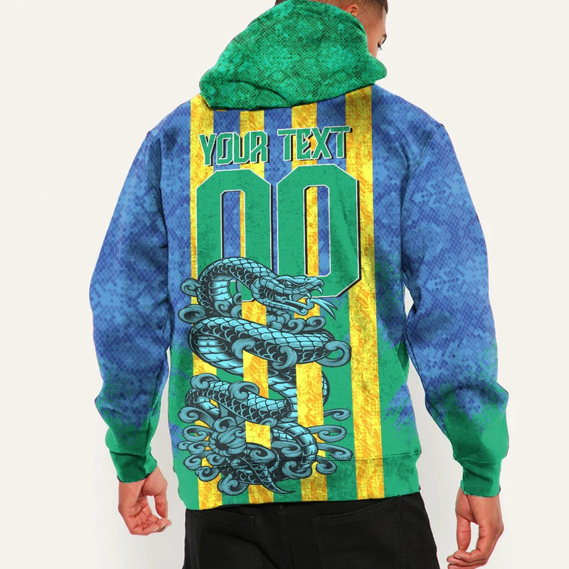 Gabon - Blue Version T-Shirt Snake Jersey Hoodie, African Hoodie For Men Women