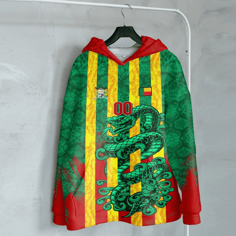 Benin - Green Version Hoodie Snake Jersey, African Hoodie For Men Women