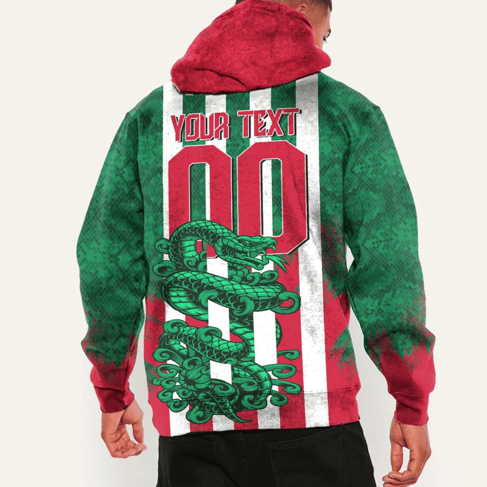 Algeria - Green Version Hoodie Snake Jersey, African Hoodie For Men Women