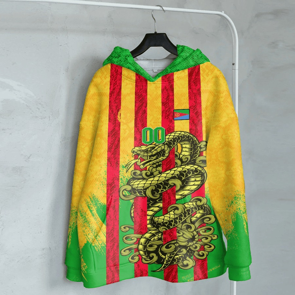 Eritrea - Yellow Version Hoodie Snake Jersey, African Hoodie For Men Women