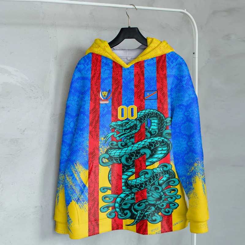 Democratic Republic Of The Congo Hoodie Snake Jersey, African Hoodie For Men Women