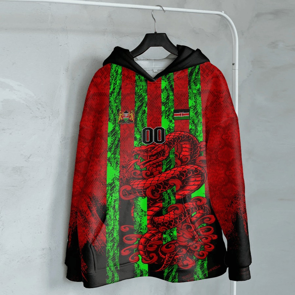 Kenya Hoodie Snake Jersey, African Hoodie For Men Women