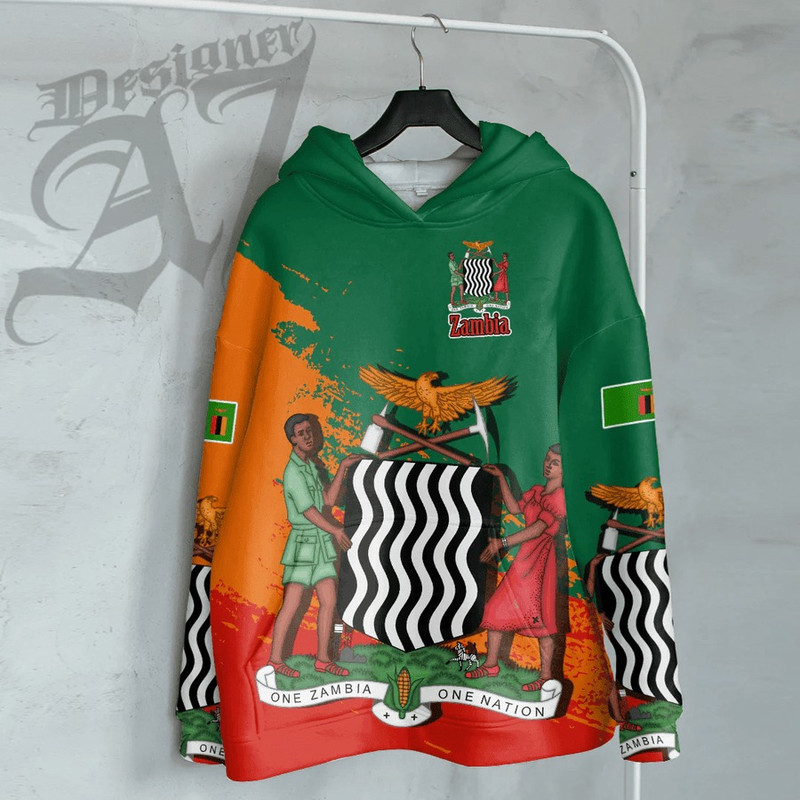 Zambia Special Hoodie, African Hoodie For Men Women