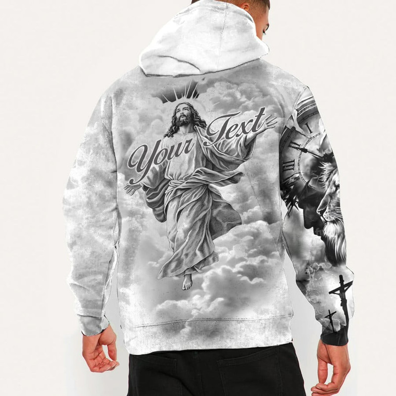 Zambia Hoodie Jesus Pray and The Lion of Judah, African Hoodie For Men Women