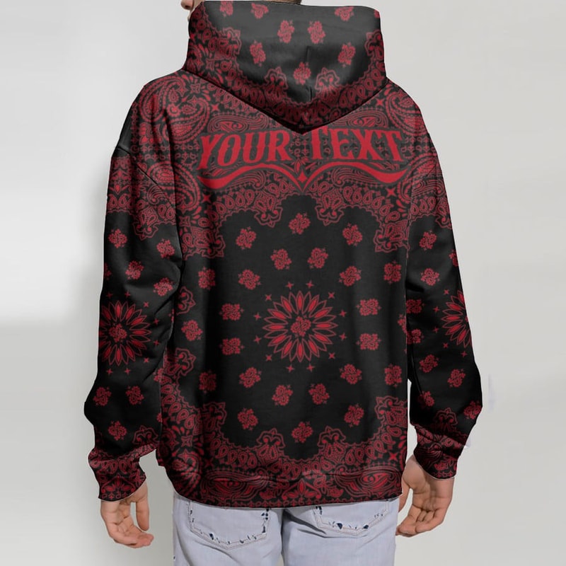 Gambia Hoodie Paisley Bandana "Never Out of Date", African Hoodie For Men Women