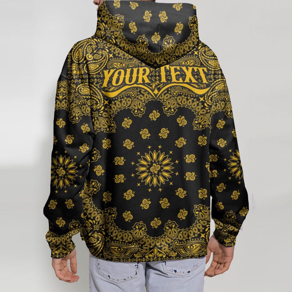 Oromo Yellow Version Hoodie Paisley Bandana "Never Out of Date", African Hoodie For Men Women