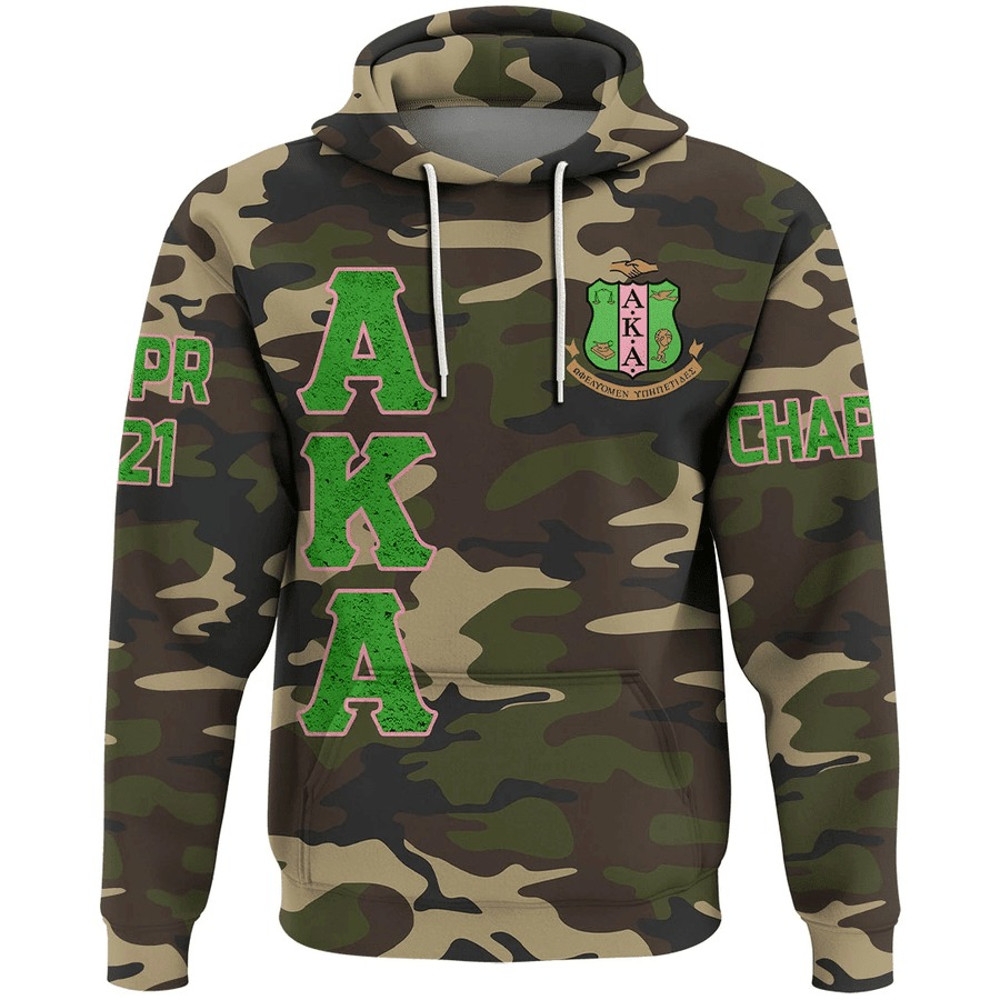 AKA Sorority Camouflage Hoodie, African Hoodie For Men Women