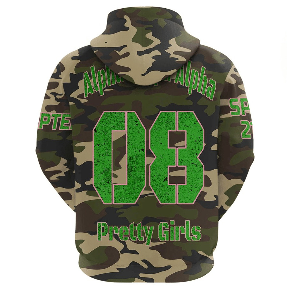AKA Sorority Camouflage Hoodie, African Hoodie For Men Women