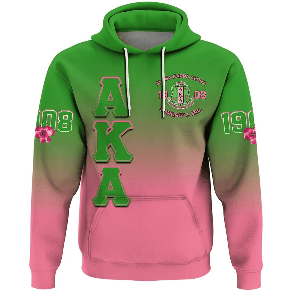 AKA Sorority Gradient Hoodie, African Hoodie For Men Women