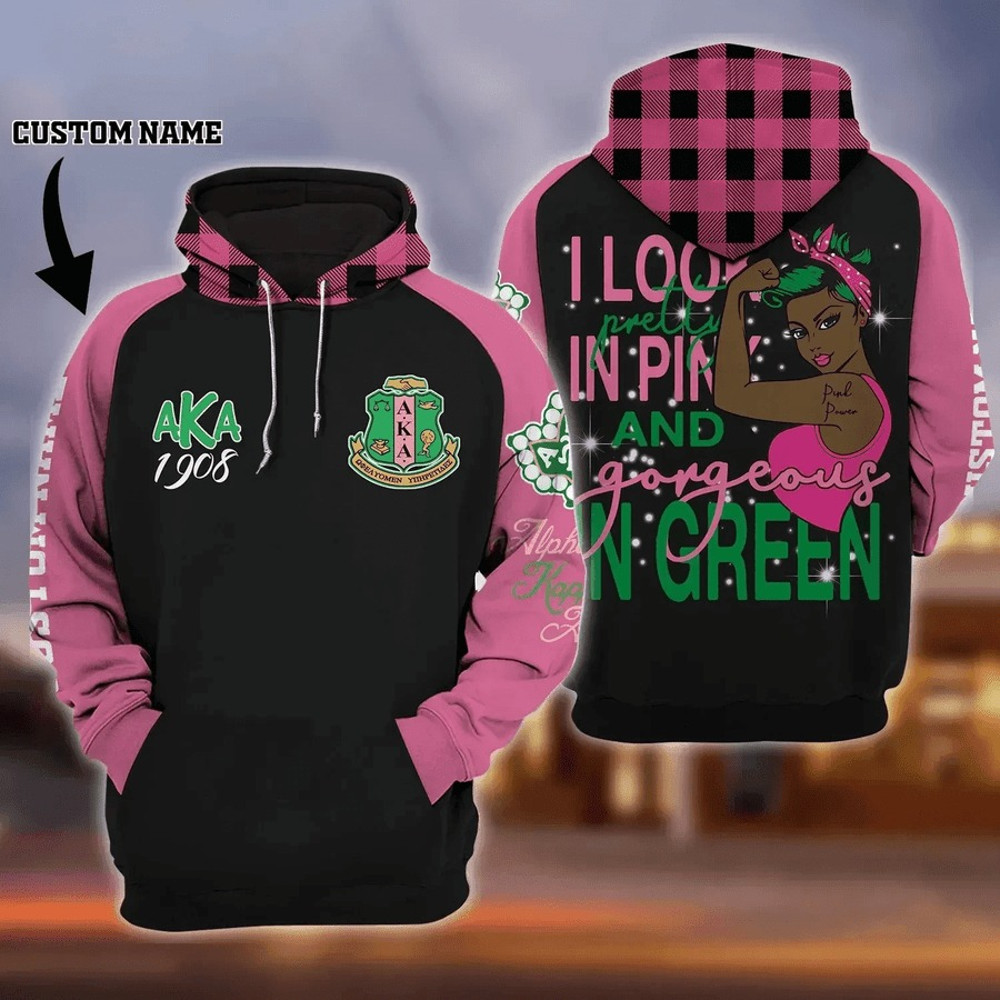 Personalised AKA Sorority Pretty And Gorgeous Hoodie, African Hoodie For Men Women