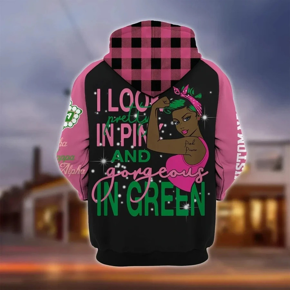 Personalised AKA Sorority Pretty And Gorgeous Hoodie, African Hoodie For Men Women
