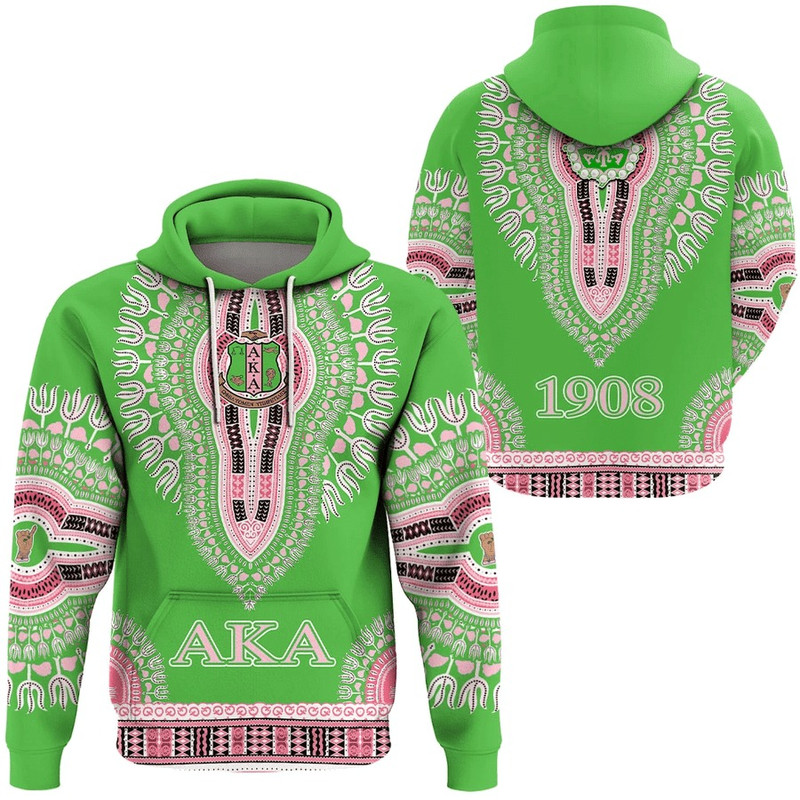 AKA Sorority Dashiki Hoodie, African Hoodie For Men Women